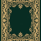 Classic Ornamental Vines with Intertwined Leaf Filigree Design(Green)