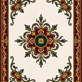 Vintage Damask with Scrollwork Embellishments(Burgundy)