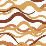 Abstract Cascade Motif with Subtle Earth Toned Waves(Brown)