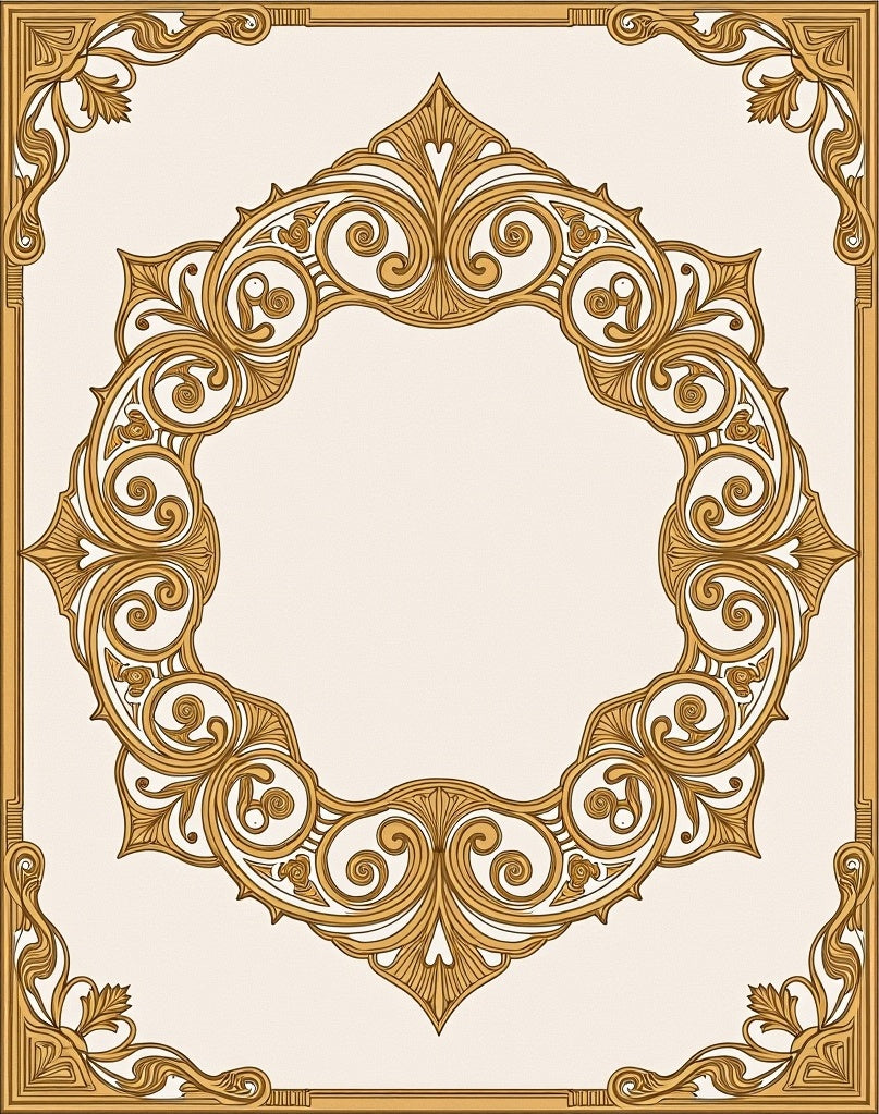 Elegant Medallion Rosette Swirl (Gold) - ODIKA