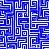 3D Dimensional Illusion Optical Maze Hypnotic Visual (Blue)