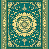 Enchanted Garden Lattice Medallion Retro Vintage (Gold)