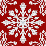 Festive Snowflake Wonderland Decorative Accent(Red)