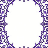 Ornamental Scrollwork with Interlaced Floral and Vine (Purple)