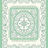 Vintage Lattice Medallion with Interlocking Filigree Motifs (Green)