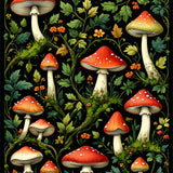 Contemporary Dark Floral Aesthetics(Black)