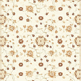 Elegant Beige Flower Low Pile Area Indoor(Beige)