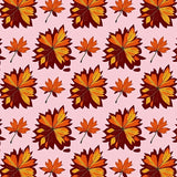Harvest Maple Leaf Cascade with Botanical Autumn Foliage Design(Pink)