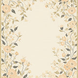 Chic Beige Showcasing Whimsical Floral Arrangement(Beige)