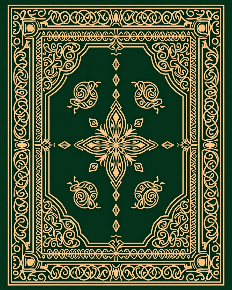 Forest Medallion with Ornate Celtic Knotwork Design (Green) - ODIKA