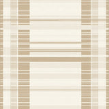 Contemporary Beige and White Area Abstract Stripe(Beige)