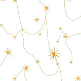 Interstellar Constellation Map with Shooting Stars and Cosmic Trails (Gold)