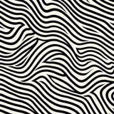 Abstract Zebra Stripe Waves with Flowing Curved Lines Contemporary Style(Black)