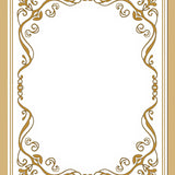 Botanical Vine Scroll with Classic Edge Trim (Gold) - ODIKA