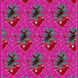 Festive Argyle with Subtle Mistletoe and Berry Details(Pink)