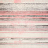 Chic Distressed Striped Area Abstract Print Runner(Pink)