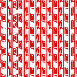 Holiday Ribbon Inspired Interlocking Stripe Motif with Crisp Detailing(Red)