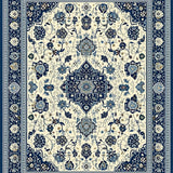 Vintage Boho Blue Beige Area for(White)