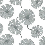 Botanical Jungle Foliage Tropical Palm Frond Exotic (Gray)