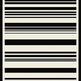 Festive Horizontal Bands Entrance Welcome(Black)