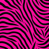 Bold Hot Pink Zebra Stripe with Dynamic Black Swirls(Pink)
