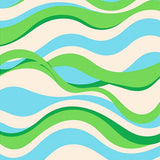 Abstract Watercolor Brushstroke Design with Flowing Wave(Green)