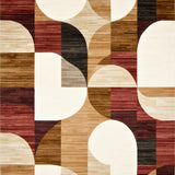 Catalina Bismark Contemporary Geometric Abstract Area for Indoor Decor(Beige)