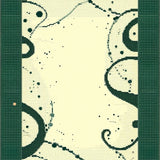 Creative Activity with Beige Foundation and Dynamic Green Swirl Accents(Beige)