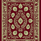 Paisley Teardrop Swirl with Botanical Vine Accents(Brown)