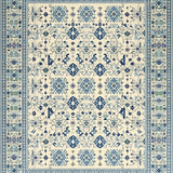 Chic Transitional Area with Subtle Beige and Blue Motifs for Versatile Use(Beige)