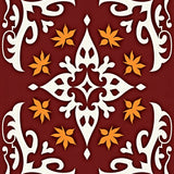 Autumnal Ornate Damask with Distressed Vintage Charm(Brown)
