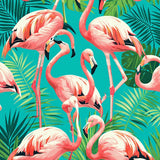Artful Flamingo and Palm(Pink)
