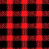 Xmas Gingham Style with Traditional Crosshatch Design(Red)