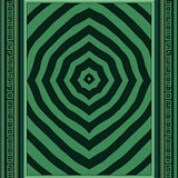 Elegant Spiral Labyrinth Mosaic(Green)