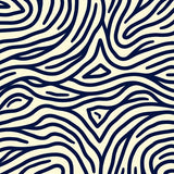 Abstract Parallel Waves Minimalist Contemporary Artistic Decorative(Blue)