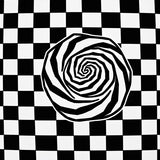 Interlocking Checkerboard Vortex Illusion Surface(Black)