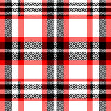 Tartan Holiday Check With Interlocking Festive Stripes Design(Red)