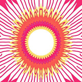 Abstract Sunburst Kaleidoscope with Symmetrical Ray Design(Pink)