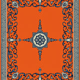 Arabesque Scrollwork Vine Decorative Floor(Orange)