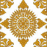 Medallion Ornate Symmetrical Traditional Tapestry Design(Gold)