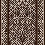 Elegant Interlocking Lattice Motif Hallway Path (Brown) - ODIKA