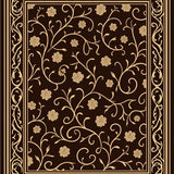 Classic Floral Vine Scroll Botanical Embellished Decoration(Brown)