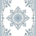 Intricate Interlocking Medallion with Delicate Floral Motifs (Blue) - ODIKA