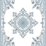 Intricate Interlocking Medallion with Delicate Floral Motifs (Blue) - ODIKA
