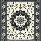 Rustic Textured Tasseled Style(Black)