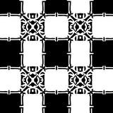 Gothic Gingham with Bold Monochrome Grid Design (Black)