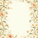 Beige Floral Entrance Flower Petal Design for Entryway(Beige)