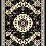 Chic Earthy Toned Circular Design(Black)