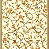 Floral Trellis Accent Beige Entryway Indoor Decor(Ivory)