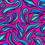 Modern Wave Flourish with Stylized Leaf and Petal Details (Pink)